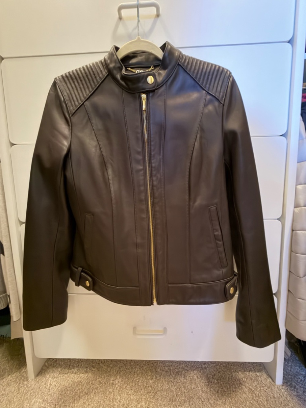 Cole Haan Lambskin Leather Jacket